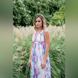 NWT American Threads Pastel Maxi Dress, Small